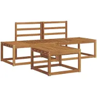 vidaXL Ensemble de canapés d'extérieur 3 pièces en bois massif d'acacia naturel