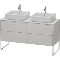 Duravit XSquare Meuble sous-vasque sur console au sol, pour deux vasques, 4 tiroirs, 1400x778x548mm, XS4926B3939