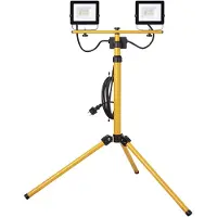 Emos Projecteur LED HOBBY SLIM 2x 20,5W + trépied, noir/jaune, blanc neutre, ZS2221.2