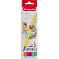 Bruynzeel Fineliner Set 6 Farben Neon (6x)