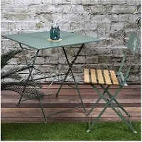 Home Deco Factory Table D'Extérieur - - Palerme - Pliable - Vert