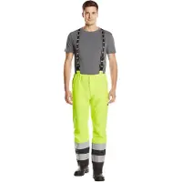 Helly Hansen Salopette de travail imperméable Potsdam pour homme avec panneau dorsal amovible HellyTech 71475_369 Jaune fluo