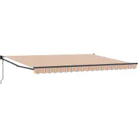 vidaXL , store enroulable rétractable, multicolore, 450 x 300 cm