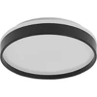 Osram Plafonnier LED Orbis Gisela 300 mm, 16 W, blanc chaud 3000 K, noir, métal avec anneau en plastique, IP20