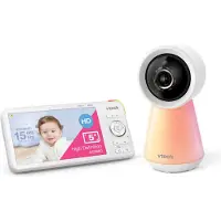 Vtech Babyphone vidéo intelligent avec écran LCD de 5 pouces (12,7 cm) et veilleuse