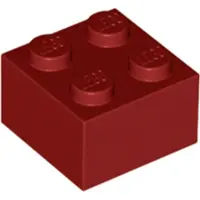 LEGO 250 pièces part c. 3003 en rouge foncé