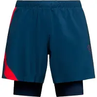 La Sportiva - Short léger et respirant - Flow 5" Short M Night Sky/Cypress pour Homme en Silicone - Taille L - Navy
