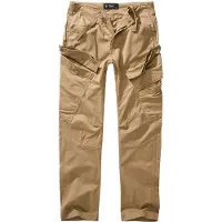 Brandit Jean homme décontracté, coupe slim, stretch en coton, beige