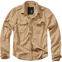 Brandit Vintage Long Sleeve Shirt Beige 7XL Homme