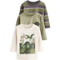 Next T-Shirt olive / vert pastel / violet foncé / blanc
