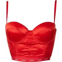 GUESS Corset pour femme rembourré, avec armatures et lacets élastiques amovibles ornés du logo, référence O0BC08KA5I0, 34B US/UK 34B - EUR75B - IT3B - FR 90B, 90 % polyester, 10 % Élasthanne
