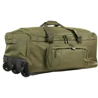 101 Inc Grand sac de transport militaire Trolley Commando 136L, kaki, vert