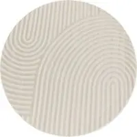 Tapis.fr Tapis d'intérieur & extérieur Cotara crème 160 cm rond