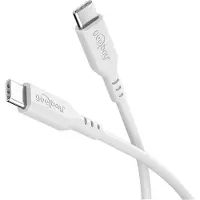Goobay Câble USB-C en silicone, 1,5 m, blanc -