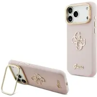 GUESS Grained Big & Stand Camera Iphone 17 Pro Phone Case 4g Rose