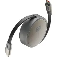 Cellularline Retractable Power 60W 120cm 1x USB Type-C et 1x Type-A câble inclus noir