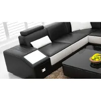 AEA Canapé D'angle En Cuir 270x340x183x90 cm