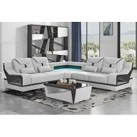 AEA Canapé D'Angle En L Blanc Design Coussin Canapés