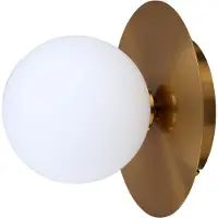 Light Prestige Applique murale Roma dorée et blanche 1xG9x5W en verre, dimensions : 18 x 18 x 15,5 cm, IP20,