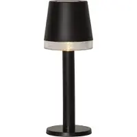 Star Trading Lampe de table solaire LED Parvus capteur crépusculaire outdoor noir H 21cm