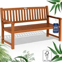 Giogio Banc de jardin en bois d'eucalyptus certifié FSC 152 cm