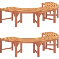 vidaXL Baumbank, banc pour 8 personnes, 2 pièces, 160 x 80 x 45 cm, couleur naturelle