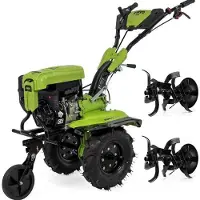 Vito Motoculteur à essence 7CV 4T 5200W 212 cm3 Motobineuse avec Fraises et Butteur