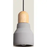 LEDKIA Suspension Ciment Et Bois Luster