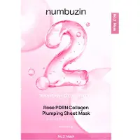 Numbuzin No. 2 Rose PDRN Collagen Plumping Sheet Mask masque hydratant en tissu pour une peau lumineuse 5 pcs
