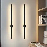 ZMH Applique murale LED double pour intérieur, 60 cm, noire, orientable, pour couloir et cage d'escalier, 3000 K, éclairage mural pour salon, chambre, lit et couloir