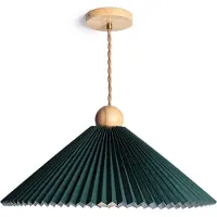 LEDKIA Suspension Bois Et Tissu Luanda Vert