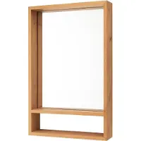 Freiraum Badspiegel >Coco< in Asteiche Dekor / Spiegel, Holzwerkstoff - 52x85x11 (BxHxT)