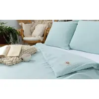 MULTITEX Linge de lit, mousseline de coton, élégant, dans une boîte, 200x220 33 Vert clair