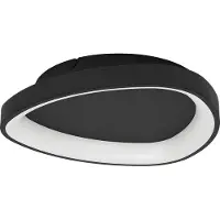 Eglo Plafonnier LED - Diamètre 35 cm - Noir - Plastique - Acier