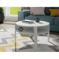 Freiraum Couchtisch >Topiros< in Weiß - 74,4x45,5x74,4cm (BxHxT)