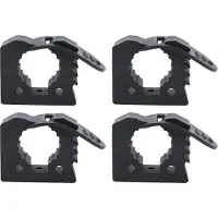 Gistuch Support de pelle pour galerie de toit, alliage d'aluminium, kit de fixation à serrage rapide, universel pour VTT, UTV, camping-car, fourgon, camion, bateau, train, noir, 4 pièces
