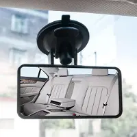 Gistuch Miroir de voiture pour bébé, rétroviseur intérieur avec ventouse réglable, observation des enfants incassable, monté sur le pare-brise pour camion SUV