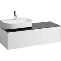 Laufen Tiroir Sonar en cours d'utilisation, 1 tiroir, adapté au lavabo H816341, H816342, découpe à gauche pour le lavabo, H4054520341431