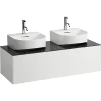 Laufen Tiroir Sonar en cours d'utilisation, 1 tiroir, adapté au lavabo H816341, découpe à gauche et à droite pour le lavabo, H4054540341431