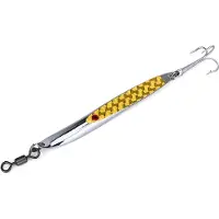 Gistuch Lurer paillettes métal bass hard cuillère appât jig hameçon artificiel (jaune 84 g)