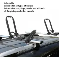 Gistuch 2 pièces porte-kayak, universel pliable, réglable, canoë, support de toit pour voiture pour bateau, SUV, camion, fourgon