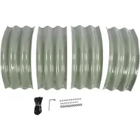 Gistuch Kit modulaire de bacs surélevés en métal pour fruits, légumes, fleurs, jardinières pour la maison, l'école, la rue, la villa, 60 x 60 x 20 cm, vert clair