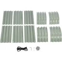 Gistuch Kit pour potager surélevé, bac à plantes robuste et élégant en métal avec pièces d'installation pour légumes, fleurs, bac au sol, vert clair