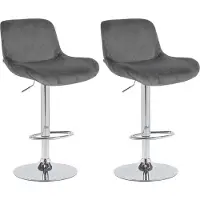 BellaFurn lot de 2 tabourets de bar modernes - CONFORT D'ASSISE ÉLEVE ET STYLIQUE - Piétement chromé pivotant