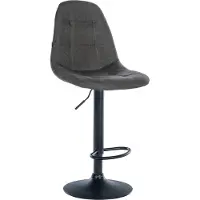 BellaFurn Tabouret de bar gris foncé - tabouret haut - en version confort réglable en hauteur