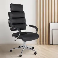 BellaFurn Chaise de bureau ergonomique - chaise de bureau - grande stabilité et confort durable | Couleur : noir