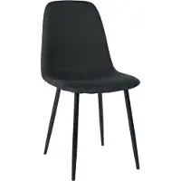 BellaFurn Chaise de salle à manger - chaise de salle à manger - rembourrage confortable et entretien - design convivial | Couleur : noir | Matériau : poussière