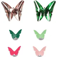 Gistuch 6pcs Clips à Chaussures Set fait à la main DIY décoratif mignon élégant élégant boucle décoration Accessoire Vert et Roseate