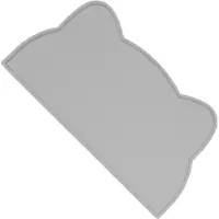 Gistuch Tapis antidérapant pour gamelle de chat, 17,3 pouces de long, 9,8 pouces de large, matériau en silicone, conception anti-déversement, facile à nettoyer, utilisation en intérieur, Grau