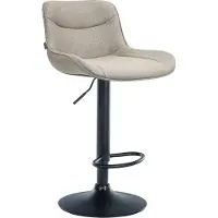 BellaFurn Tabouret de bar réglable en tissu - Tabouret - Grand confort, pivotant à 360°, réglable en continu